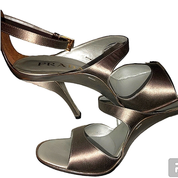PRADA AUTHENTIC STRAPPY OPEN TOE PUMPS WITH BOX  EUC - Picture 1 of 6
